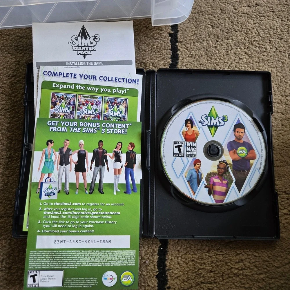 Sims 3 Starter Pack PC Mac 3 Games in 1 Late Night High-End Loft Stuff DVD-ROM